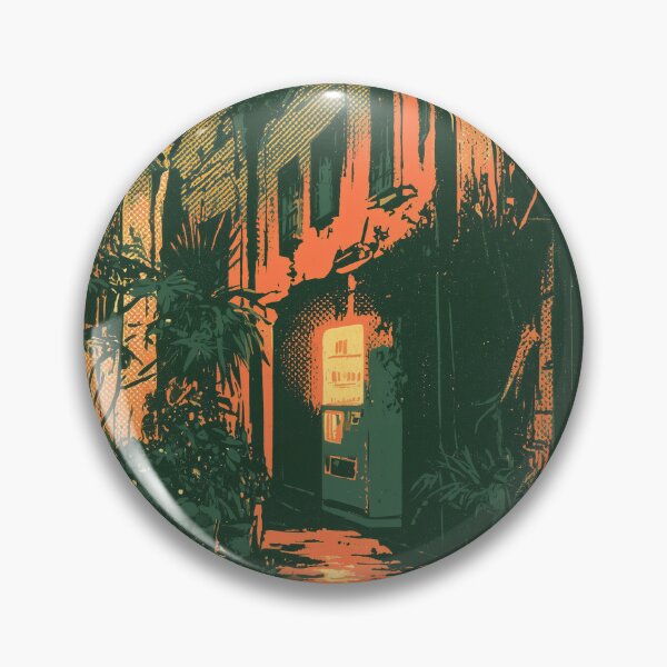 Item preview, Tokyo Back Alley Vending Machine at Night | Vintage Japanese Retro Poster Wall Art designed and sold by NodeArchitects.