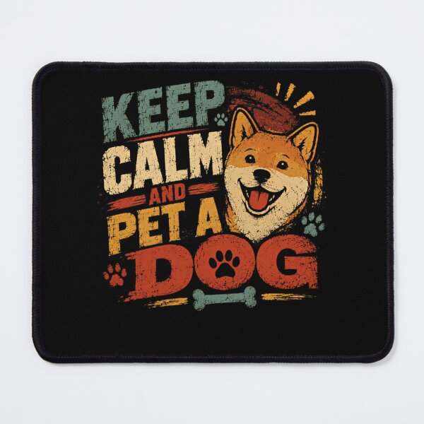 Item preview, Keep Calm And Pet A Dog Canine Pet Owner Dog Mom Dad designed and sold by HumansStuck12.