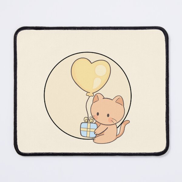 Item preview, Cute Cat With Heart Balloon Gift Kawaii Vector designed and sold by Porpor Artwork.