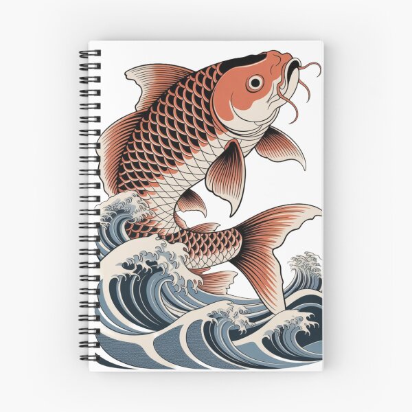 Item preview, Japanese Koi Fish Waves Art – Traditional Irezumi Tattoo Style designed and sold by NeonSketch Lab.