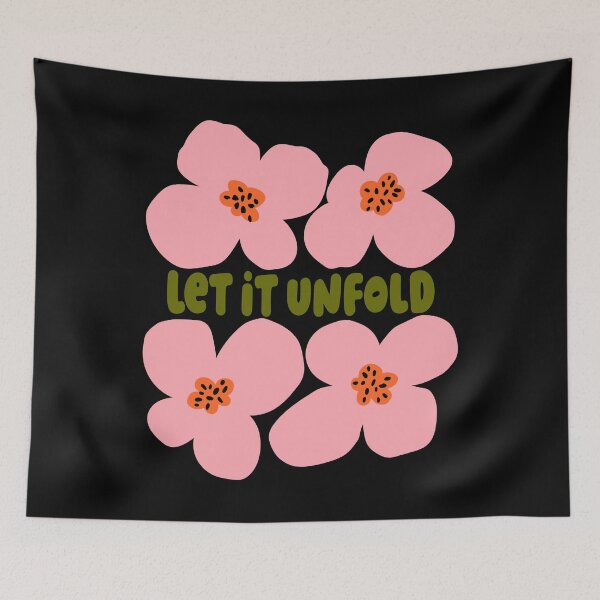 Item preview, Pink Let It Unfold Floral Graphic designed and sold by Aniko Tulipan.