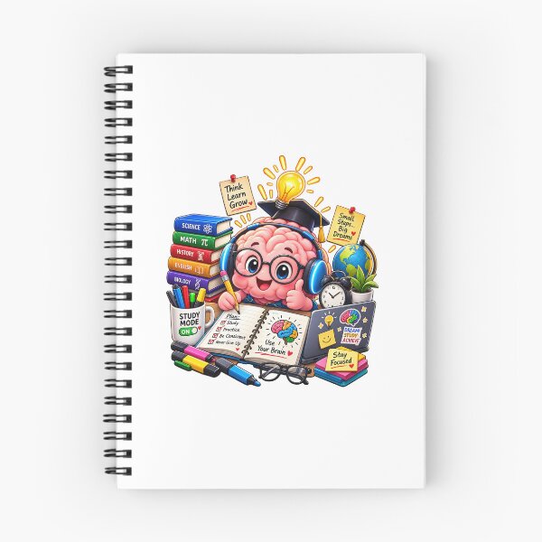 Item preview, Study Brain Sticker | Study Mode ON | Think Learn Grow | Student Motivation & Education PNG designed and sold by Ishratparween11.