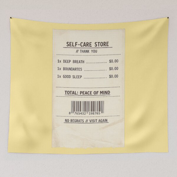 Item preview, Peace Of Mind Retro Receipt Funny Mental Health designed and sold by Timeless Junction.