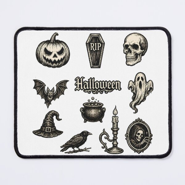 Item preview, Vintage Halloween Sticker Pack | Gothic Spooky Engraving Art | Witch Skull Bat Ghost Collection designed and sold by boutkhilnl.