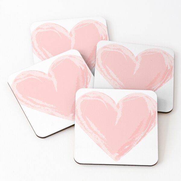 Item preview, Pink watercolor heart brush stroke. Paint stain shape design designed and sold by Dynamisa.