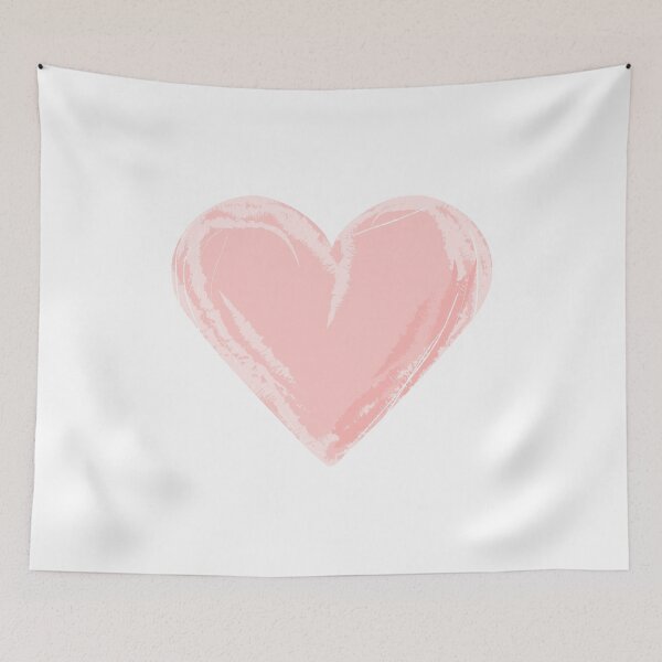 Item preview, Pink watercolor heart brush stroke. Paint stain shape design designed and sold by Dynamisa.