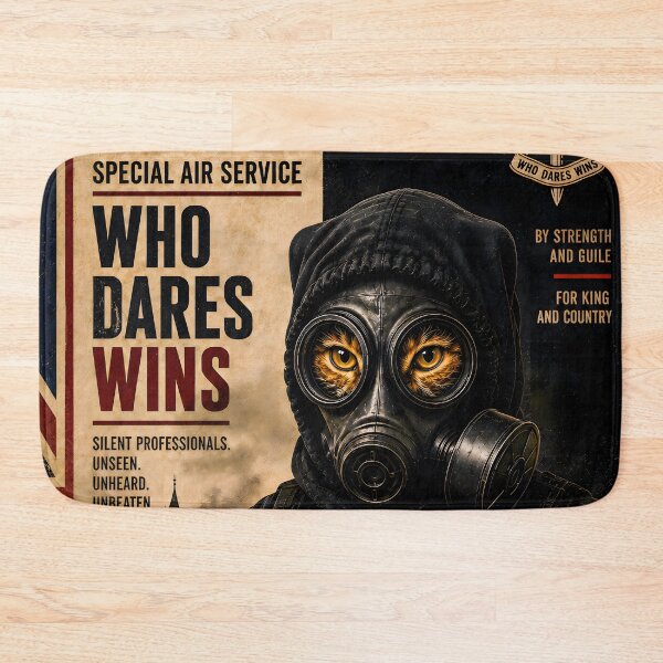 Item preview, Special Forces Cat Poster - British Army SAS (GB) designed and sold by OPERATOR-7794.