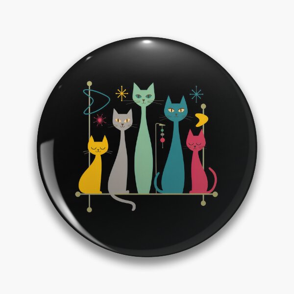 Item preview, Retro Cat Family Mid-Century Modern Art designed and sold by OlyvieArt.