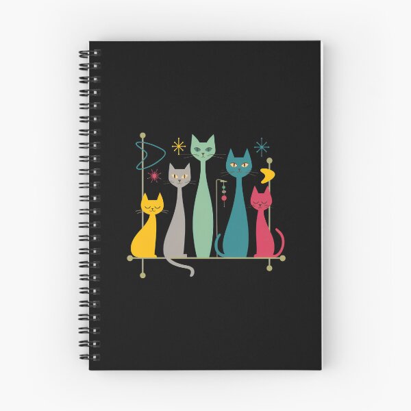 Item preview, Retro Cat Family Mid-Century Modern Art designed and sold by OlyvieArt.