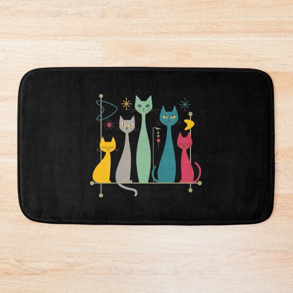 Item preview, Retro Cat Family Mid-Century Modern Art designed and sold by OlyvieArt.