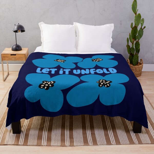 Item preview, Blue Let It Unfold Floral Graphic designed and sold by Aniko Tulipan.