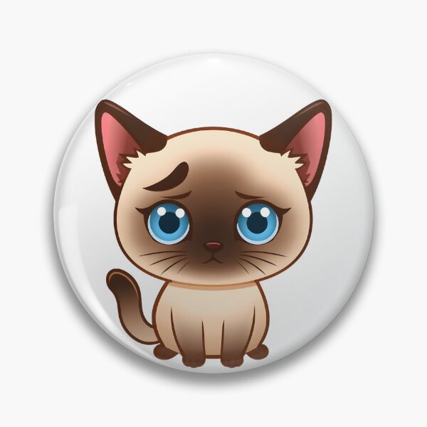 Item preview, Cute Confused Siamese Cat Sticker | Funny Cat Lover Design designed and sold by VINTOR-.