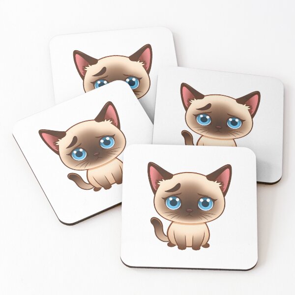 Item preview, Cute Confused Siamese Cat Sticker | Funny Cat Lover Design designed and sold by VINTOR-.