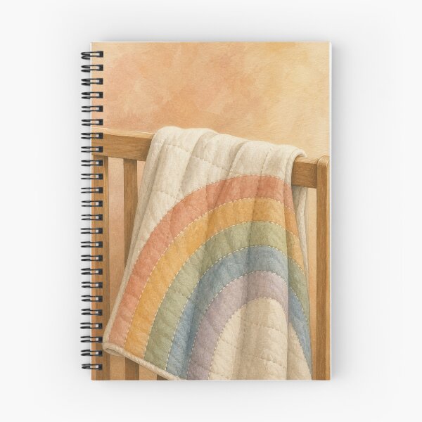 Item preview, Rainbow Quilt Watercolour Whimsical designed and sold by GoldenHourWalls.