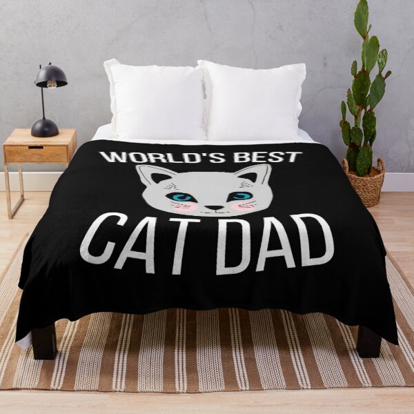Item preview, World's Best Cat Dad Cute Cat Face Illustration designed and sold by OlyvieArt.