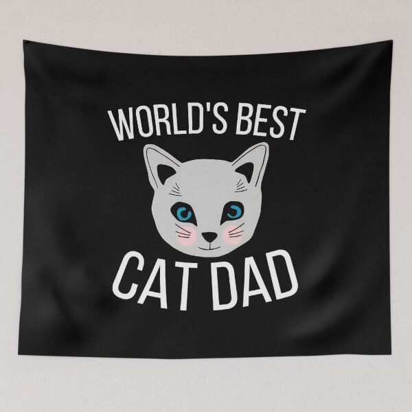Item preview, World's Best Cat Dad Cute Cat Face Illustration designed and sold by OlyvieArt.