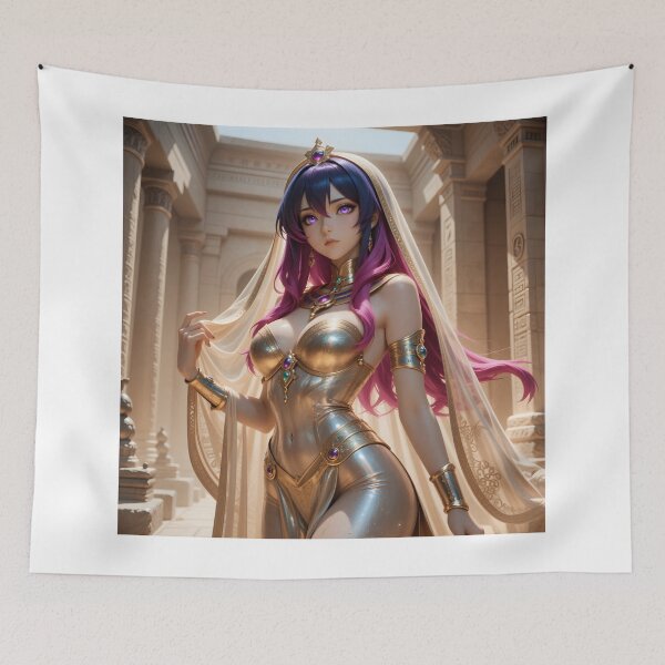 Item preview, Egyptian Goddess Anime Girl Golden Desert Fantasy Princess designed and sold by Killington.