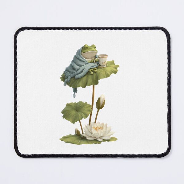 Item preview, Lazy Frog with Tea and Blanket - Slow Days Good Days designed and sold by Bybushralab.