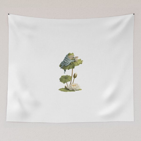 Item preview, Lazy Frog with Tea and Blanket - Slow Days Good Days designed and sold by Bybushralab.