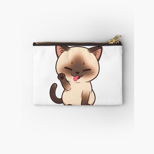 Item preview, Cute Siamese Cat Licking Paw Sticker | Grooming Cat Design designed and sold by VINTOR-.