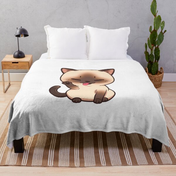 Item preview, Cute Siamese Cat Licking Paw Sticker | Grooming Cat Design designed and sold by VINTOR-.