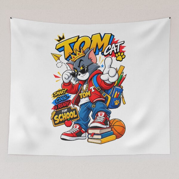 Item preview, Back to School Cool Cat – Cute Streetwear School Graphic designed and sold by HoMya.