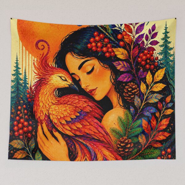 Item preview, Woman and Phoenix I designed and sold by NeuroArtGallery.