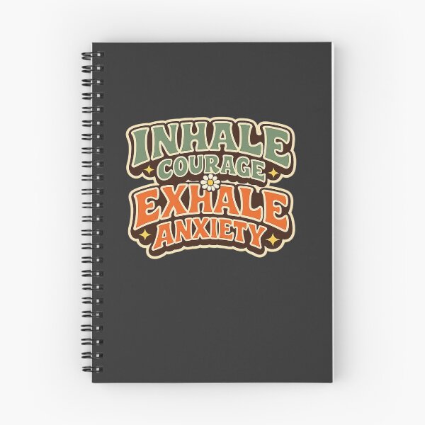 Item preview, Inhale Courage Exhale Anxiety Retro Groovy Mental Health designed and sold by Timeless Junction.