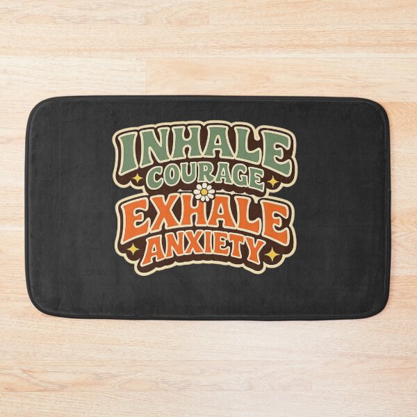 Item preview, Inhale Courage Exhale Anxiety Retro Groovy Mental Health designed and sold by Timeless Junction.