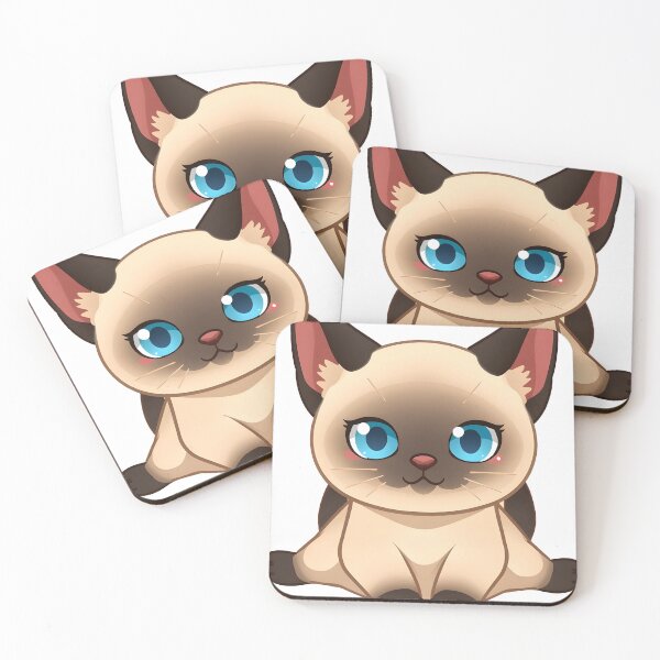 Item preview, Cute Siamese Cat Stretching Sticker | Cozy Cat Lover Design designed and sold by VINTOR-.