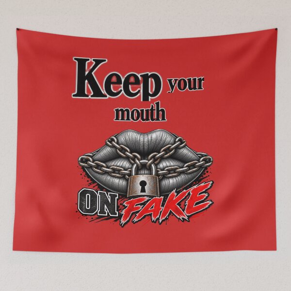 Item preview, Keep Your Mouth Closed Locked Lips Design designed and sold by MindForgeDesign.