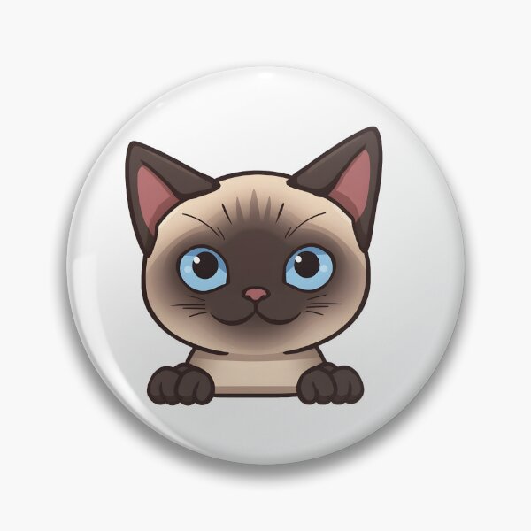 Item preview, Cute Siamese Cat Peeking Sticker | Curious Cat Lover Design designed and sold by VINTOR-.