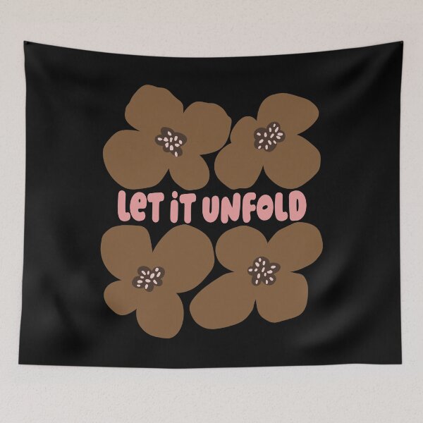 Item preview, Brown Pink Let It Unfold Floral Graphic designed and sold by Aniko Tulipan.
