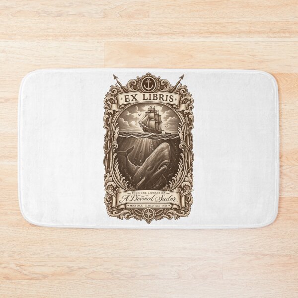 Item preview, Moby Dick: A Doomed Sailor’s Ornate Ex Libris designed and sold by Fenay Designs.