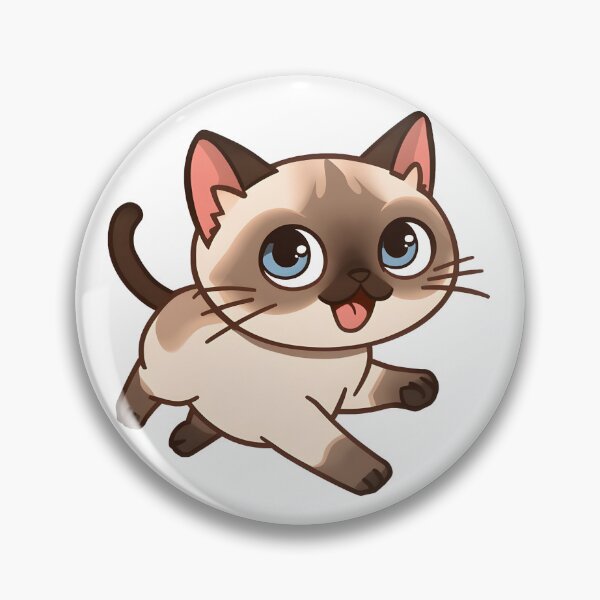 Item preview, Cute Siamese Cat Zoomies Sticker | Playful Cat Lover Design designed and sold by VINTOR-.