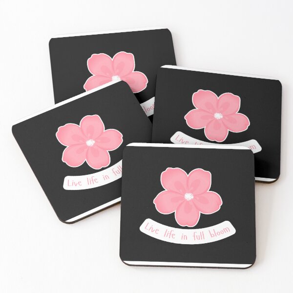 Item preview, Live Life in Full Bloom – Pink Flower Motivational Design designed and sold by Pororo23.