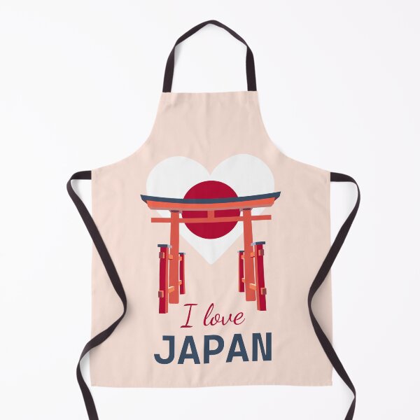 Item preview, I love Japan illustration with torii gate and heart flag. Japanese culture design. Shrine designed and sold by Dynamisa.
