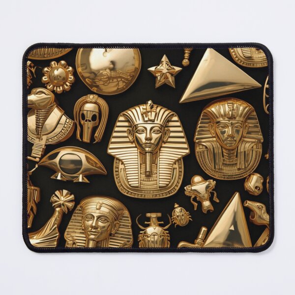 Item preview, Ancient Egyptian Gold Hieroglyphs 3D Luxury Pattern designed and sold by onestopstudio.