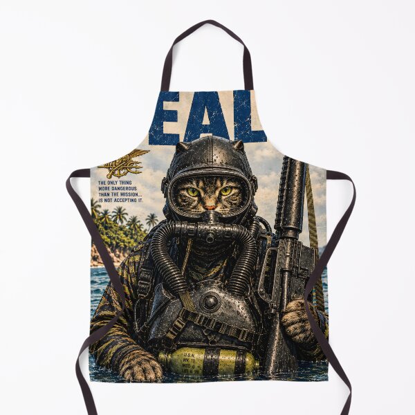 Item preview, Special Forces Cat Poster - US Navy SEALs (USA) designed and sold by OPERATOR-7794.