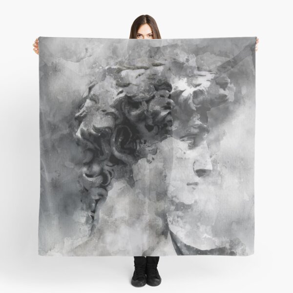 Watercolor David Michelangelo Scarf
