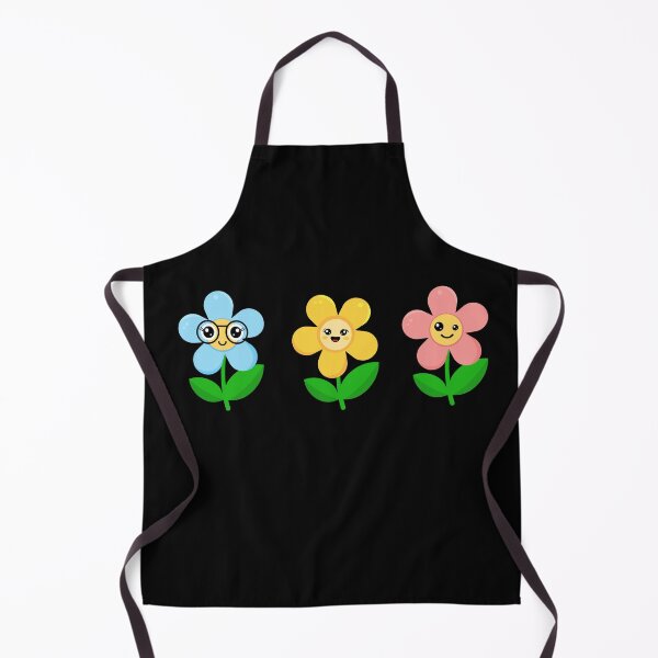 Item preview, Cute Kawaii Flowers Trio with Smiley Faces designed and sold by chaaval.