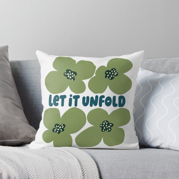 Item preview, Olive Green Let It Unfold Floral Graphic designed and sold by Aniko Tulipan.