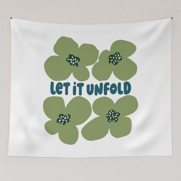 Item preview, Olive Green Let It Unfold Floral Graphic designed and sold by Aniko Tulipan.
