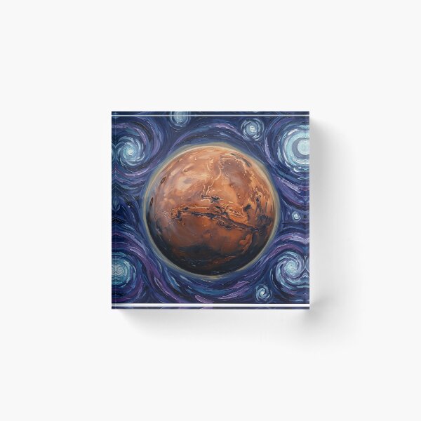 Item preview, Mars Starry Night Space Landscape designed and sold by Bad-Decisions-Designs.