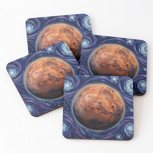 Item preview, Mars Starry Night Space Landscape designed and sold by Bad-Decisions-Designs.