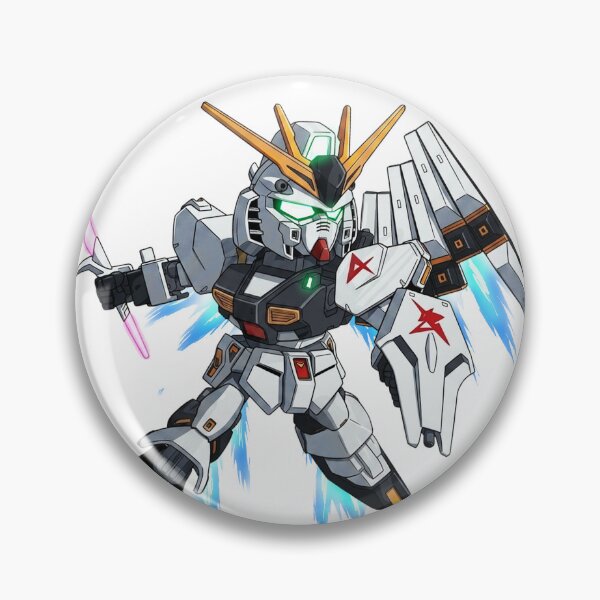 Item preview, RX-93 ν Gundam SD GUNDAM sword beam saber attack pose cute chibi 2d designed and sold by sabartgunpla.