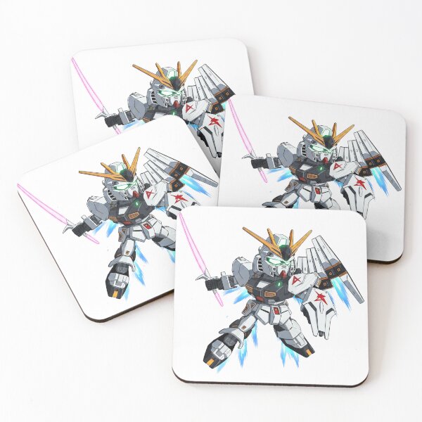 Item preview, RX-93 ν Gundam SD GUNDAM sword beam saber attack pose cute chibi 2d designed and sold by sabartgunpla.