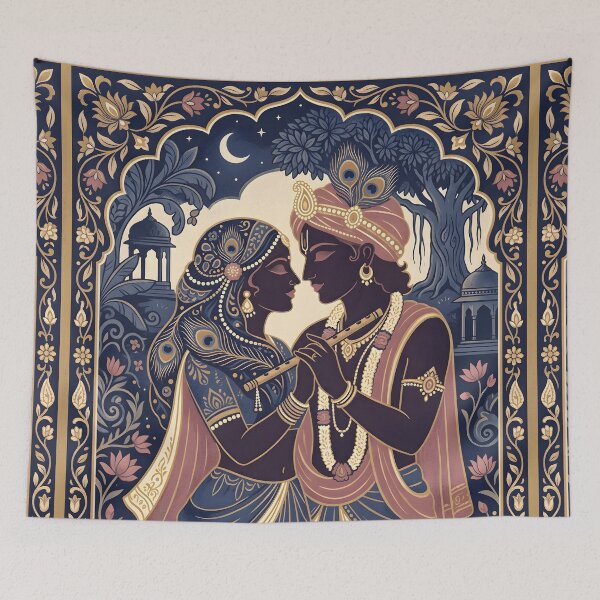 Item preview, Arte de siluetas de Radha Krishna designed and sold by hutofdesigns.
