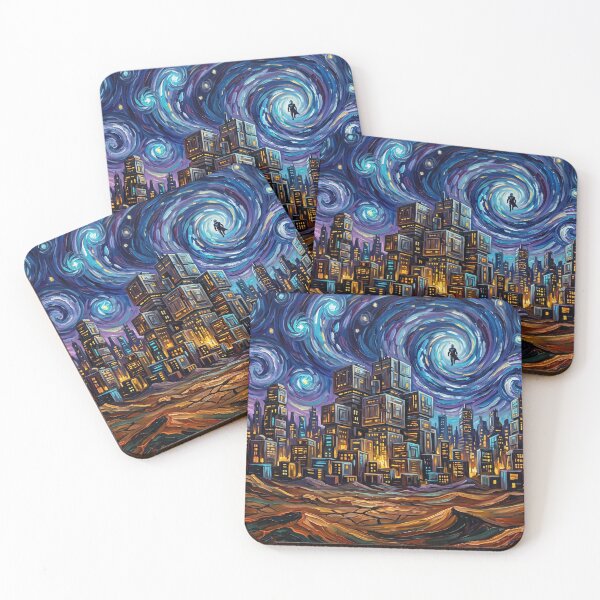 Item preview, Mandalore Starry Night Sci-Fi Landscape designed and sold by Bad-Decisions-Designs.