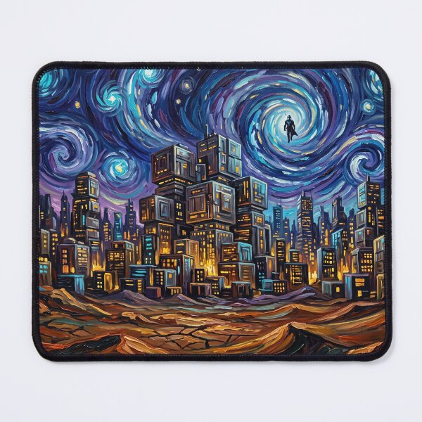 Item preview, Mandalore Starry Night Sci-Fi Landscape designed and sold by Bad-Decisions-Designs.